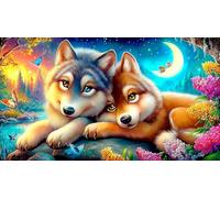Loup Puzzle pour Adultes: 1000 Pièces en Carton Recyclé - Décoration 38x52cm/1000pcs