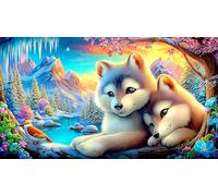 Loup Puzzle pour Adultes: 1000 Pièces en Carton Recyclé - Décoration 38x52cm/1000pcs