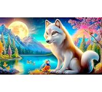 Loup Puzzle pour Adultes: 1000 Pièces en Carton Recyclé - Décoration 38x52cm/1000pcs