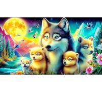 Loup Puzzle pour Adultes: 1000 Pièces en Carton Recyclé pour la Décoration 38x26cm/1000pcs