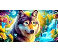 Loup Puzzle pour Adultes: 1000 Pièces en Carton Recyclé pour la Décoration 38x26cm/1000pcs