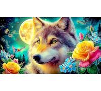 Loup Puzzle pour Adultes: 1000 Pièces en Carton Recyclé pour la Décoration 38x52cm/1000pcs