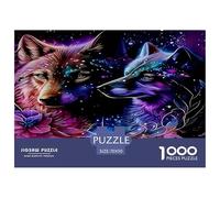 Loup Puzzles 1000 Pièces Cadeau Unique Animaux Jeu Éducatif Défi Jouet À De Qualité Supérieure Peinture Art pour Adultes Et Enfants À Partir De 14 Ans 70x50cm/1000pcs