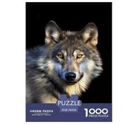 Loup Puzzles 1000 Pieces Cadeau Unique Animaux Jeu Éduchatif Challenge Toy À De Qualité Supérieure Peinture Art pour Adultes Et Enfants 70x50cm/1000pcs