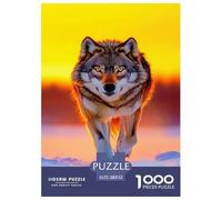 Loup Puzzles 1000 Pieces Cadeau Unique Animaux Jeu Éduchatif Défi Jouet À De Qualité Supérieure Peinture Art pour Adultes Et Enfants À Partir De 12 Ans 52x38cm/1000pcs