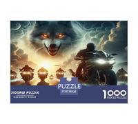Loup Puzzles 1000 Pièces Cadeau Unique Art Jeu Éducatif Challenge Toy À De Qualité Supérieure Peinture Art pour Adultes Et Enfants À Partir De 14 Ans 38x26cm/1000pcs