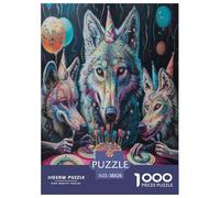 Loup Puzzles 1000 Pièces Cadeau Unique Jeu Éduchatif Challenge Toy À De Qualité Supérieure Peinture Art pour Adultes Et Enfants 38x26cm/1000pcs