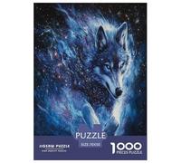 Loup Puzzles 1000 Pièces Cadeau Unique Jeu Éduchatif Challenge Toy À De Qualité Supérieure Peinture Art pour Adultes Et Enfants 70x50cm/1000pcs