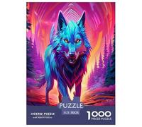 Loup Puzzles 1000 Pieces Cadeau Unique Jeu Éduchatif Défi Jouet À De Qualité Supérieure Peinture Art pour Adultes Et Enfants À Partir De 12 Ans 38x26cm/1000pcs