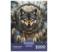 Loup Puzzles 1000 Pièces pour Adultes Et Enfants Puzzle Classique Puzzle Impossible Activité Familiale Parfaite Art Classique 70x50cm/1000pcs