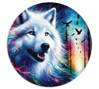 Loup Puzzles Divertissement Créatif Activités Familiales Stimulantes 1000 Stukjes Wild Life Casse-tête Qualité Premium pour Adultes 1000pcs (67.5x67.5cm)