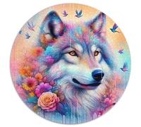 Loup Puzzles Jeu De Puzzle Activités Familiales Stimulantes 1000 Pieces Wild Life Puzzles Classiques Qualité Premium pour Adultes 1000pcs (67.5x67.5cm)