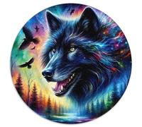 Loup Puzzles Jeu De Société Adulte Activités Familiales Stimulantes 1000 Pieces Wild Life Casse-tête Puzzle De Qualité Supérieure pour Adultes 1000pcs (67.5x67.5cm)