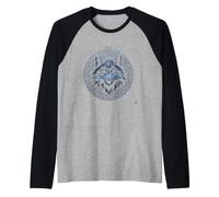 Loup Sacré Géométrie Dire Drôle Sarcastique Manche Raglan
