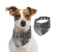 Loup Sauvage imprimé,Bandanas pour Chien, écharpe en Coton, Bavoirs réglables pour Animaux de Compagnie,M