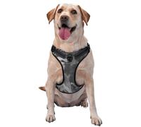 Loup Sauvage imprimé,Harnais pour Animaux de Compagnie, Harnais réfléchissant réglable pour Chien,XL