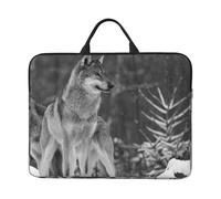 Loup Sauvage imprimé,Housse pour Ordinateur Portable 14 Pouces, Sacoche pour Ordinateur Portable, Mallette avec poignée