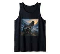 Loup Selfie T-Rex Dinosaure Chase Humour Drôle Débardeur