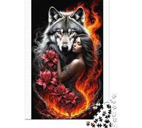 Loup Set De 1000 Pièces Papier Recyclé Loup by Stream Puzzle Adulte Amateurs Puzzle Adultes Loisirs À La Maison Casse-tête Engageant Facile Ranger 70x50cm/1000pcs