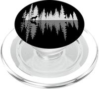Loup Solitaire Marchant dans la forêt, reflet, Nature Sauvage PopSockets PopGrip pour MagSafe