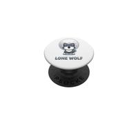 Loup Solitaire Mignon Adorable Kawaii Animaux Loup PopSockets PopGrip Adhésif