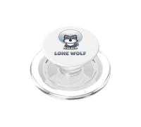 Loup Solitaire Mignon Adorable Kawaii Animaux Loup PopSockets PopGrip pour MagSafe