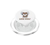 Loup Solitaire Mignon Adorable Kawaii Animaux Loup PopSockets PopGrip pour MagSafe