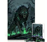 Loup Spectral, Gardien du cimetière maudit, Puzzle de 1000 pièces pour Adolescents, idéal pour développer Ses capacités intellectuelles, se détendre et Offrir Un Cadeau attentionné 38x26cm