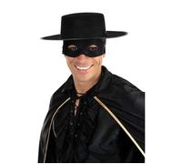 PTIT CLOWN - 91810 - Loup, Masque Bandit, Héros, Justicier - Black Mask - Accessoire de Déguisement - Pour Carnaval, Fêtes à Thèmes, Soirées Costumées, Nouvel An, Cosplay, Anniversaire - Adulte