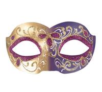 Loup Vénitien - PTIT CLOWN - Violet & Doré Or - Polyester - Adulte