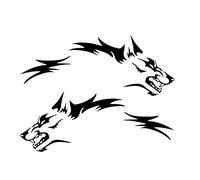 Loup Voiture Autocollants, Auto Décoration Tête de Loup Animaux Décalque Décalcomanies Étanche Auto-adhésif Animaux Décalque Capot Stickers pour Voiture Moto Camion