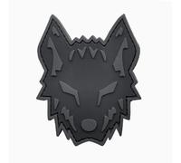 Loup Wolf Morale Wolfpack Patch tactique en PVC [Subdued, Blackout] Compatible avec Velcro pour chapeaux, accessoires Molle, patchs militaires, écussons pour sac à dos