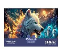 Loup1000 Pièces Aquarelle Puzzle Animal pour Adultes De Jeu pour Adultes Parfaitpourla Détente Paysagedes QuatreSaisons 52x38cm/1000pcs