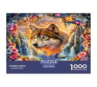 Loup1000 Pièces Aquarelle Puzzle Animaux Loup pour Adultes De Jeu pour Adultes Parfaitpourla Détente Créativité Et CommeCadeau70x50cm/1000pcs