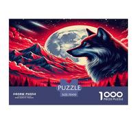 Loup1000 Pièces Aquarelle Puzzle Animaux Loup pour Adultes De Jeu pour Adultes Premium avec Défis Créativité Et CommeCadeau70x50cm/1000pcs