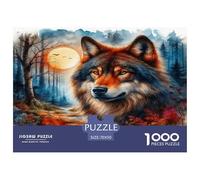 Loup1000 Pièces Aquarelle Puzzle Animaux Loup pour Adultes De Jeu pour Adultes Premium avec Défis Créativité Et CommeCadeau70x50cm/1000pcs