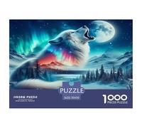 Loup1000 Pièces Aquarelle Puzzle Animaux Loup pour Adultes Jeu D'Intelligence Parfaitpourla Détente Créativité Et CommeCadeau70x50cm/1000pcs