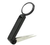 Loupe 10X pliable avec éclairage et pince à épiler. Loupe portative multifonctionnelle et pratique pour la lecture le travail de près.