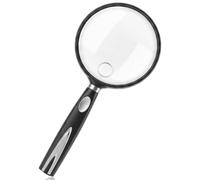 Loupe 10X pour la lecture, loupe de lecture portable, grande loupe pour journal, livres, petits caractères, exploration de la nature et observation de loisirs (noir)