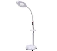 Loupe 16X Lampe sur Pied Port De Chargement USB Plateau De Rangement Rotation À 360° Lumière Réglable Roulant Réglable Salon Spa Beauté Maquillage Soins De La Peau Ongles Tatouage Lumière