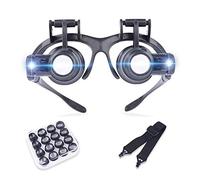 Loupe, 2,5X 4X 6X 8X 10X 15X 20X 25X Bandeau Loupe Lunettes Avec Lampe À Led Loupes Mains Libres Réglables Pour Passe-temps, Électriciens, Bijoutiers, Couture, Artisanat, Beauté Et Personnes Âgées