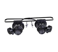 Loupe 20x en verre avec double cadre pour bijoux et microélectroniques, soudure électronique, réparation de montre