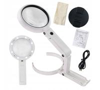 Loupe 8x LED Stand USB/pile ALIMENTATION 11x LAMPE