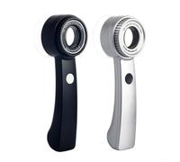 Loupe à bijoux avec grossissement 60x et batterie rechargeable avec lumière LED et UV pour une inspection détaillée des pierres précieuses, pièces de monnaie, électronique et timbres (noir)