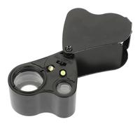 Loupe à Bijoux Portable 30x 60x avec Lumière Led, Noir