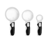 Loupe à LED avec lentilles interchangeables Loupe de poche pour loisirs créatifs, lecture et dégénérescence maculaire 3 Lens (2.5X + 5X + 16X)