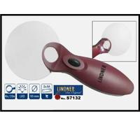 Randlose-Leuchtlupe-Stiellupe-LED-8x-20x-fach-Lindner-S7132 90mm Lentille