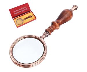Loupe à main 10X avec manche en bois vintage | Loupe de style antique avec manche en bois, adaptée à la lecture, aux étudiants, aux personnes âgées et à l'observation en g