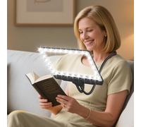 Loupe à Main Libre 5X avec Collier Lumineux,43 LEDs col de Cygne Flexible, loupe de Page 24cm pour Lire Les Petits caractères et Les Personnes malvoyantes aux Yeux vieillissants