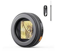 Loupe à Main Portable pour Pièces avec 3 Niveaux de Lumière LED Ajustable - Microscope Numérique Portatif & Loupe pour Seniors, Lecture, Inspection de Bijoux et Collection de Pièces